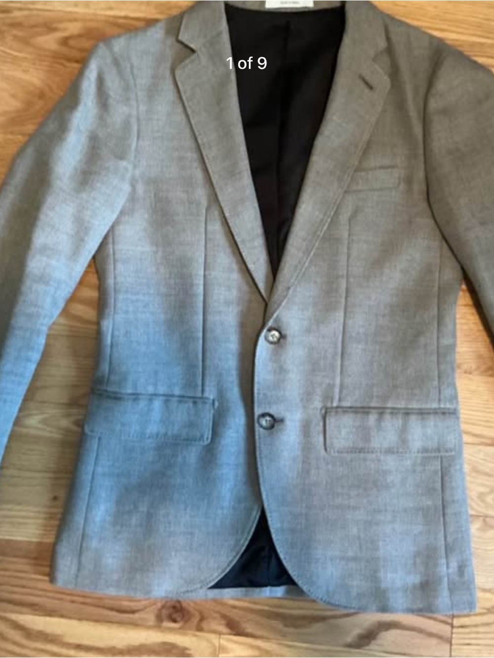 Men's Gray Single-Breasted Blazer